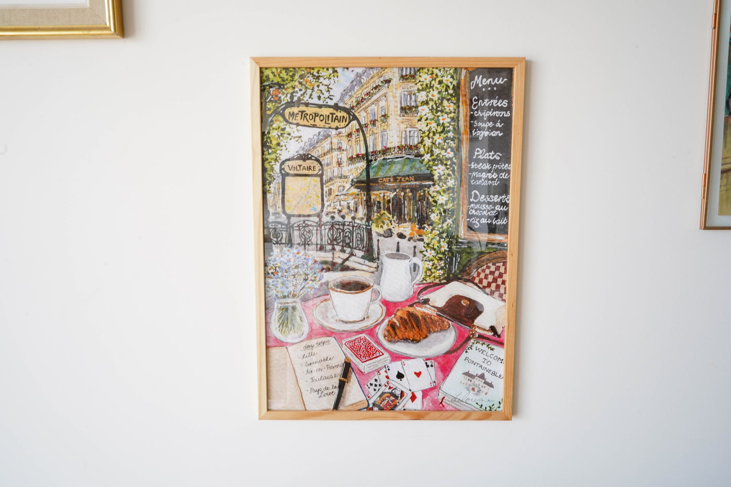 JUNE - Arielle in Paris A3 poster (Cafe in Paris)