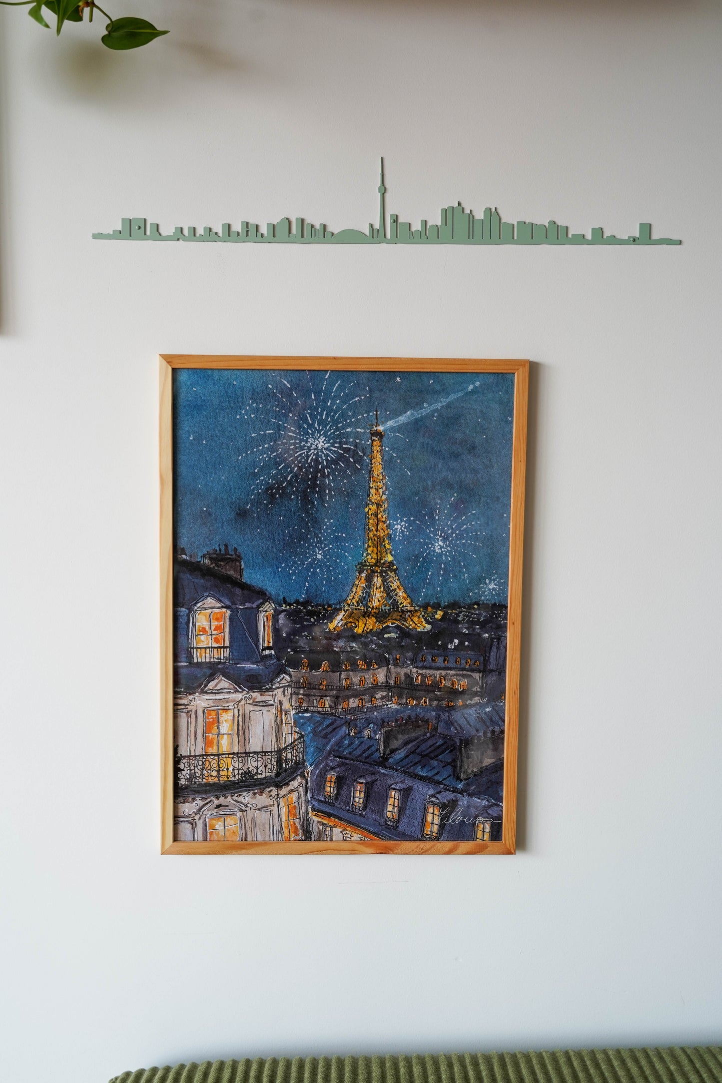 JULY - Arielle in Paris A3 poster (Eiffel Tower, Fête Nationale)