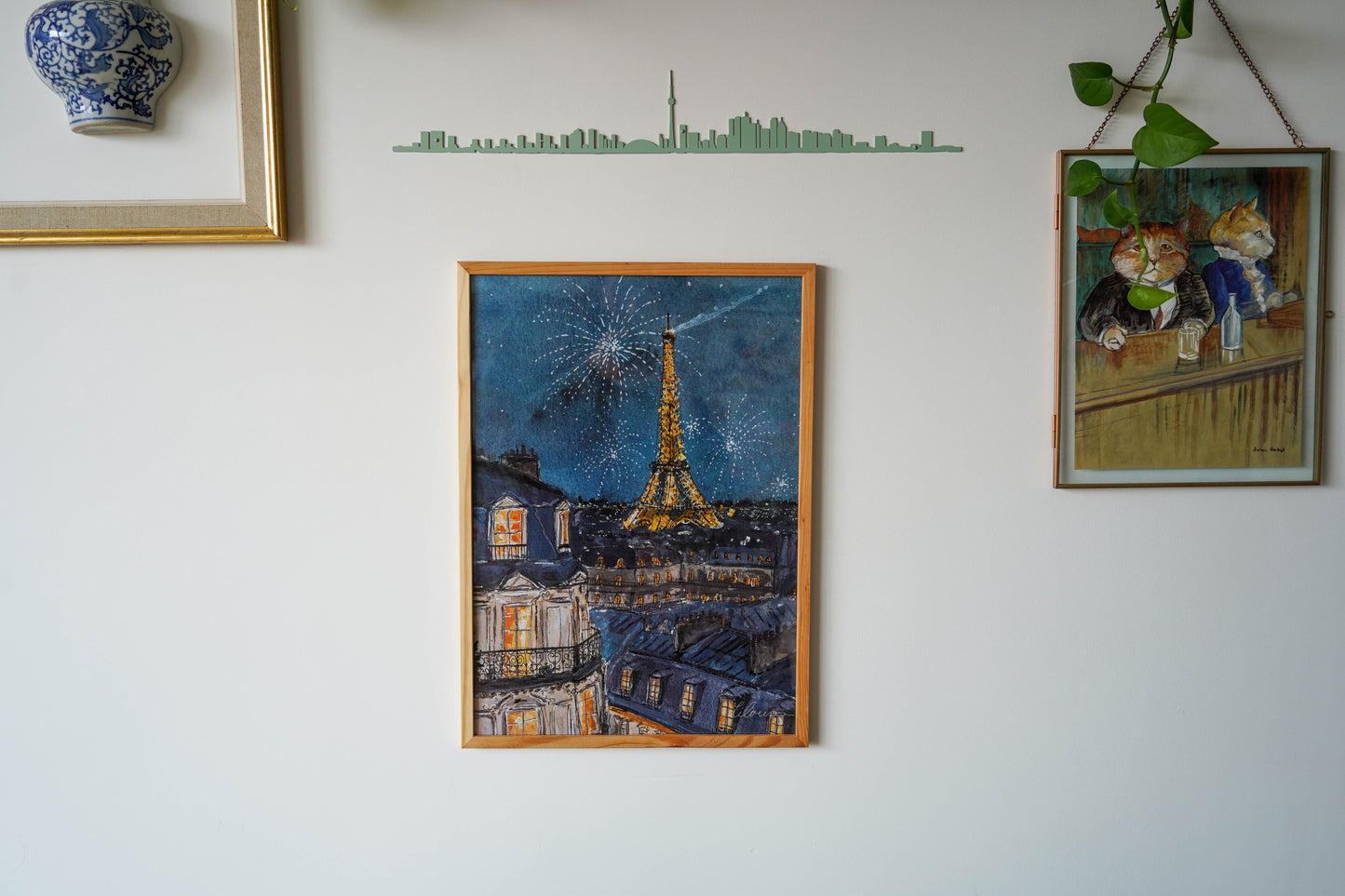 JULY - Arielle in Paris A3 poster (Eiffel Tower, Fête Nationale)